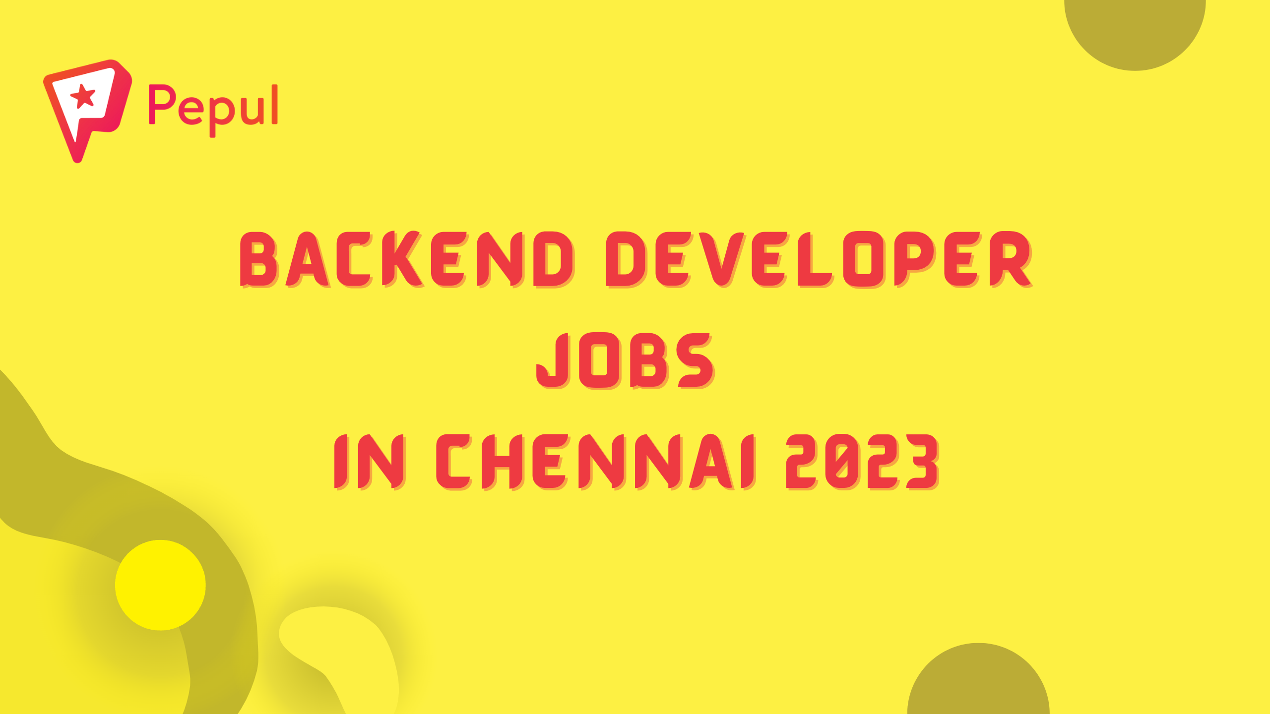 Backend Developer Jobs in Chennai 2023