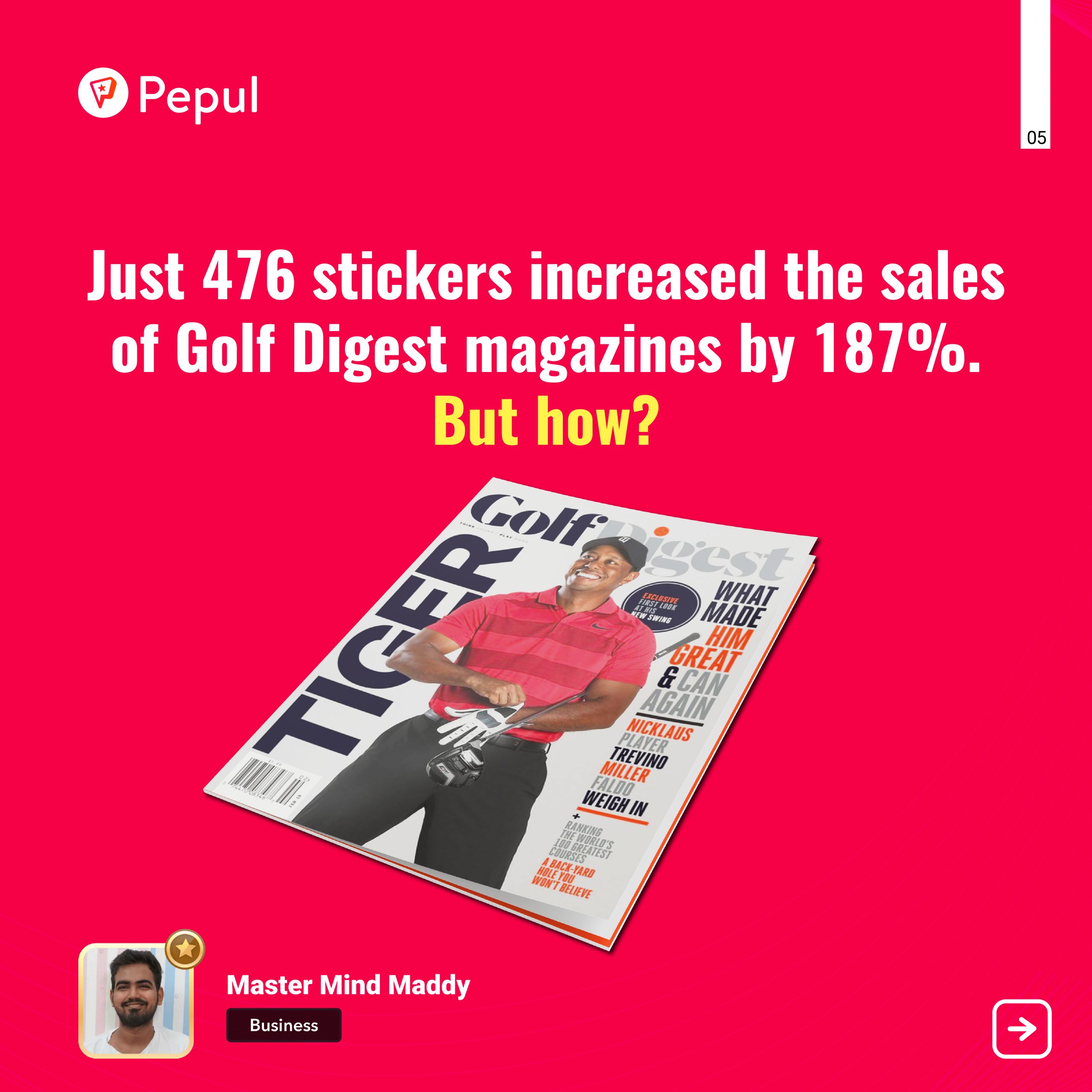 Golf Digest marketing strategy master mind maddy